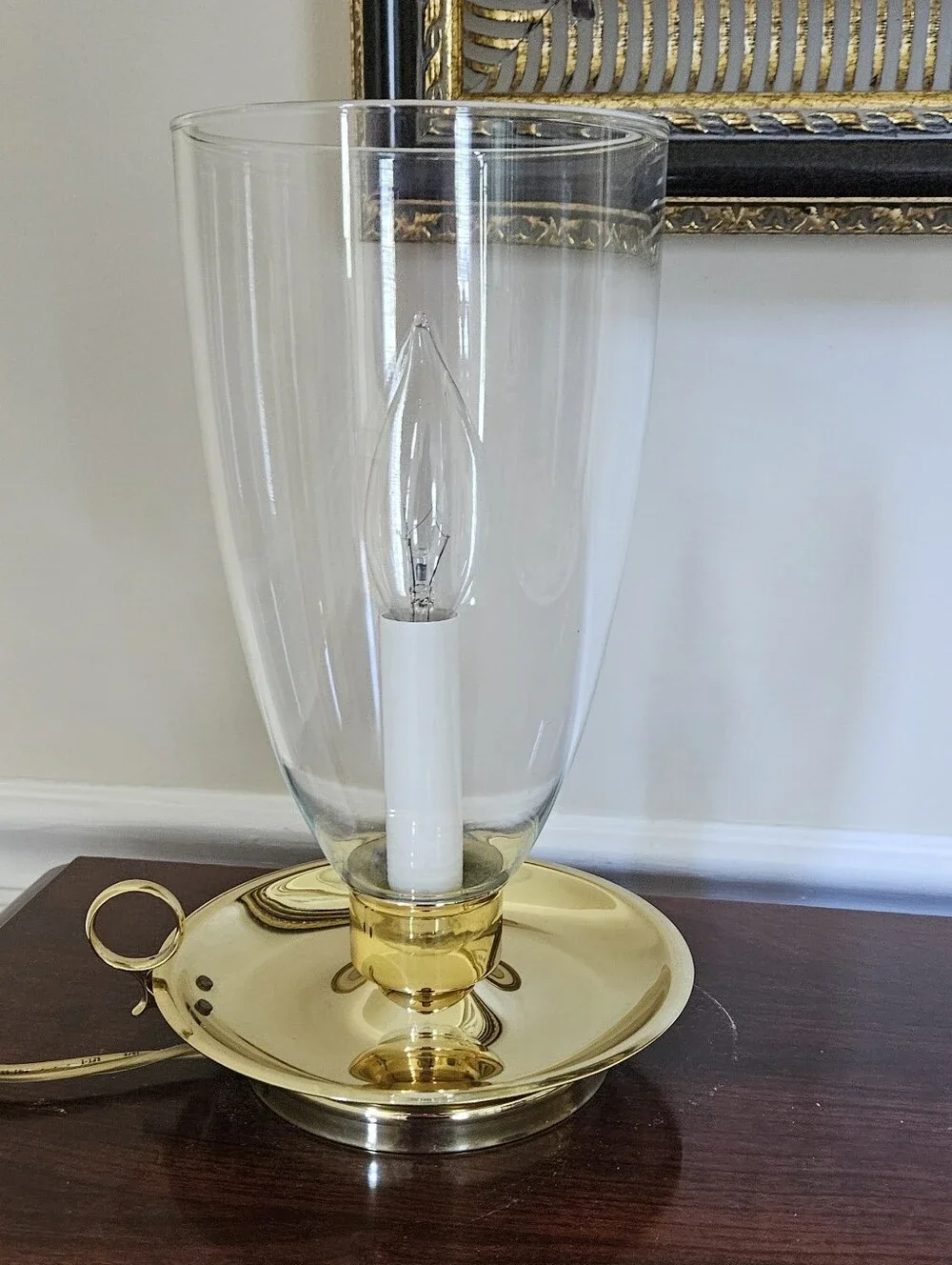 Vintage Brass Hurricane Candle Lamp 10